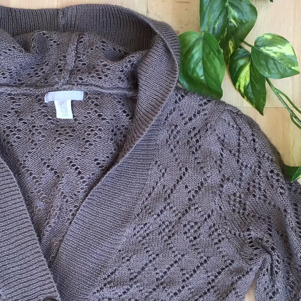 Urban Outfitters RARE Lux Crochet Granny Hooded Cardigan Sweater - Picture 6 of 12